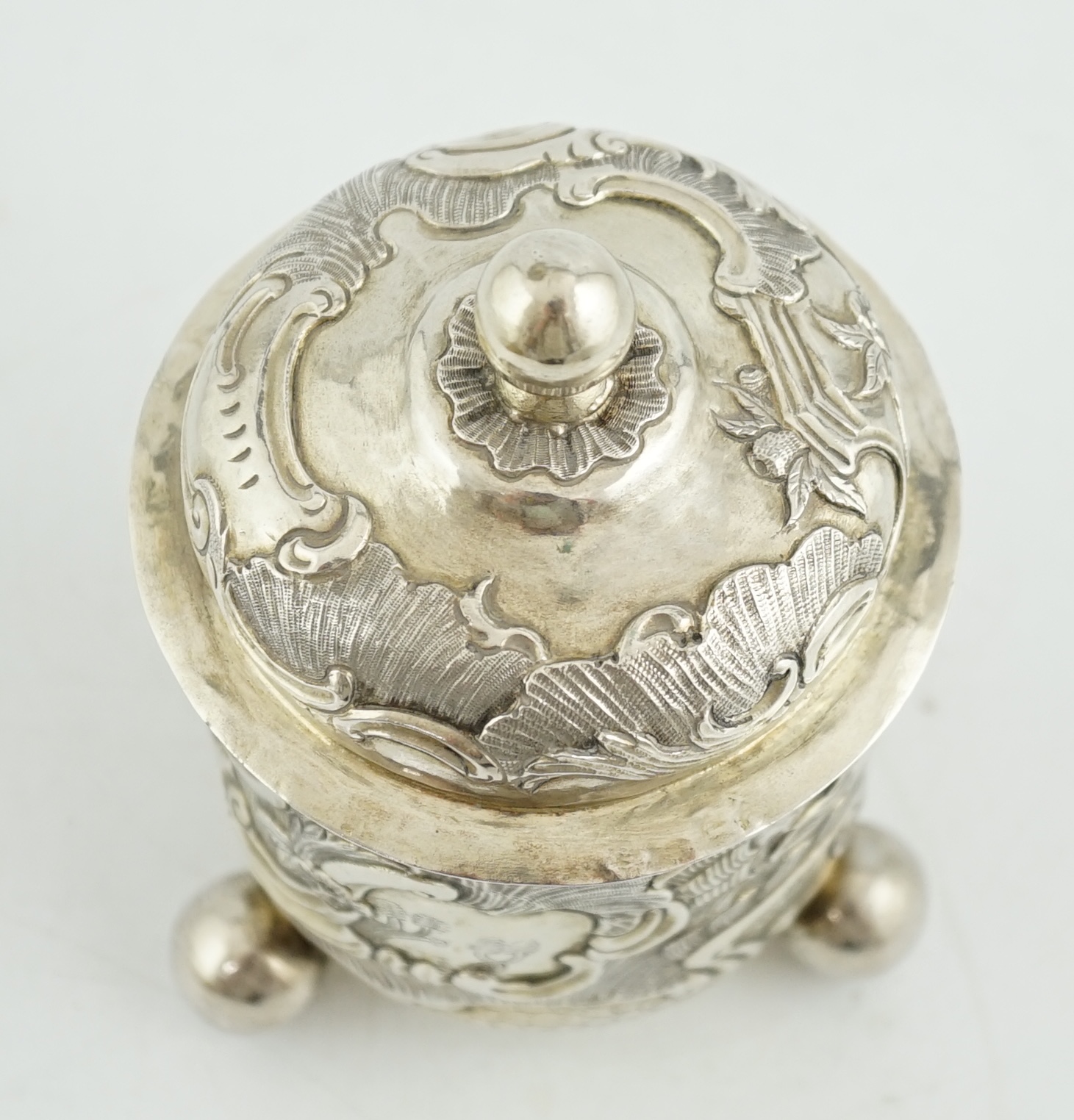 A Catherine The Great Russian parcel gilt silver cup and cover